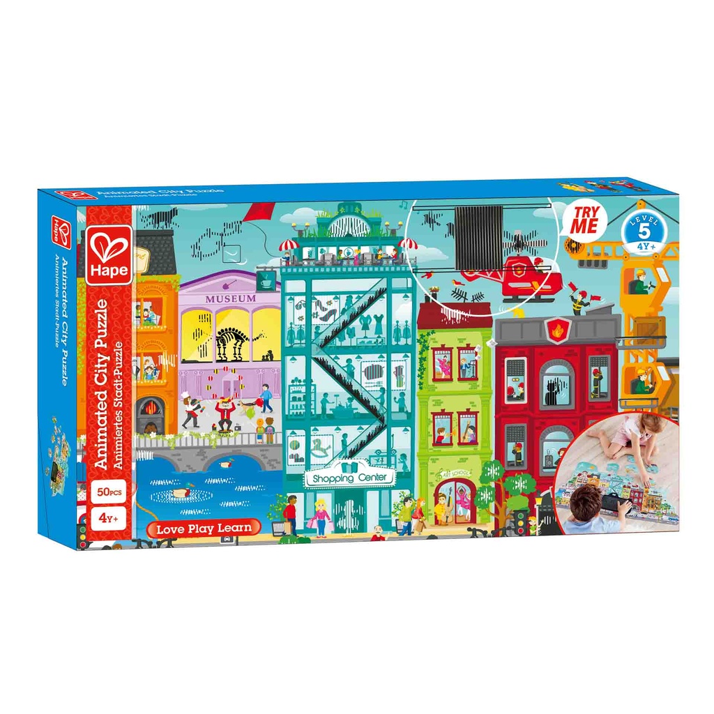 HAPE HAPPY PUZZLES ΞΥΛ.ΠΑΖΛ ANIMATED CITY