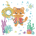 DIAMOND DOTZ DOTZIES BY NUMBER UNDER THE SEA