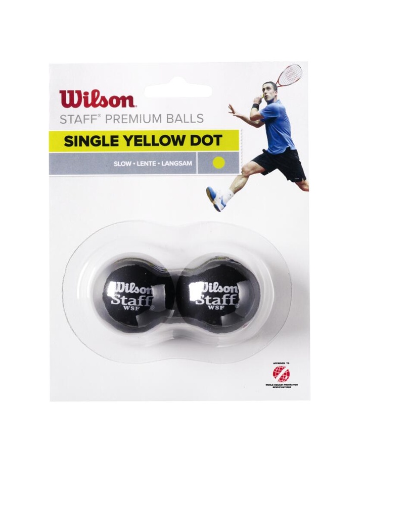 STAFF SQUASH 2 BALL YE DOT