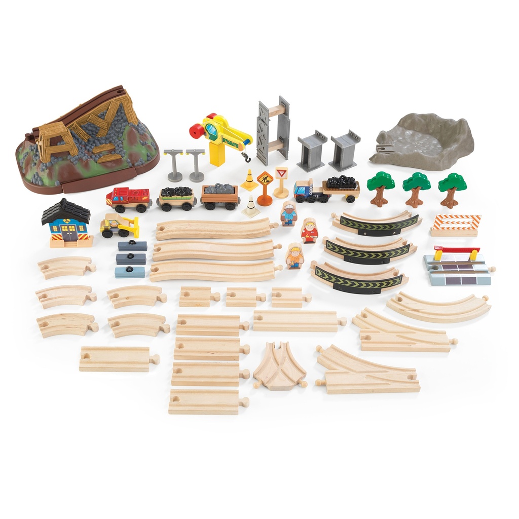 KIDKRAFT BUCKET TOP CONSTRUCTION TRAIN SET (17805)