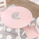 KIDKRAFT ROUND STORAGE TABLE & 2 CHAIRS SET - WHITE/PINK (26165)