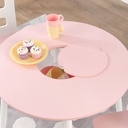 KIDKRAFT ROUND STORAGE TABLE & 2 CHAIRS SET - WHITE/PINK (26165)