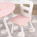 KIDKRAFT ROUND STORAGE TABLE & 2 CHAIRS SET - WHITE/PINK (26165)
