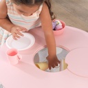 KIDKRAFT ROUND STORAGE TABLE & 2 CHAIRS SET - WHITE/PINK (26165)