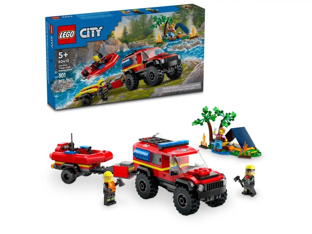 LEGO CITY - 4X4 FIRE TRUCK WITH RESCUE BOAT