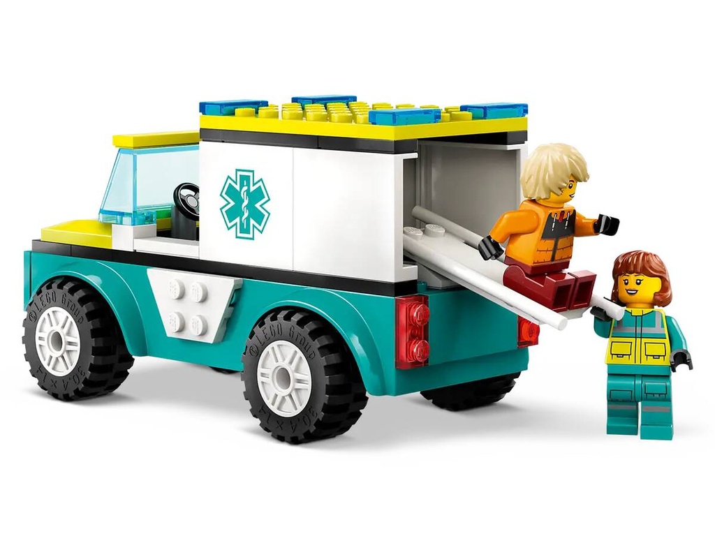 LEGO CITY - EMERGENCY AMBULANCE AND SNOWBOARDER