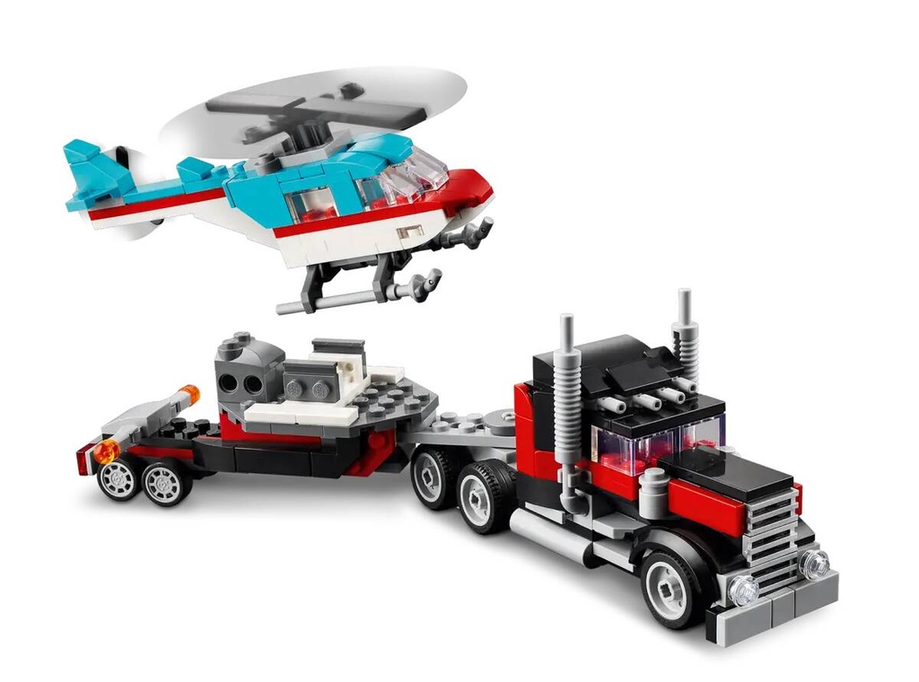 LEGO CREATOR - FLATBED TRUCK WITH HELICOPTER