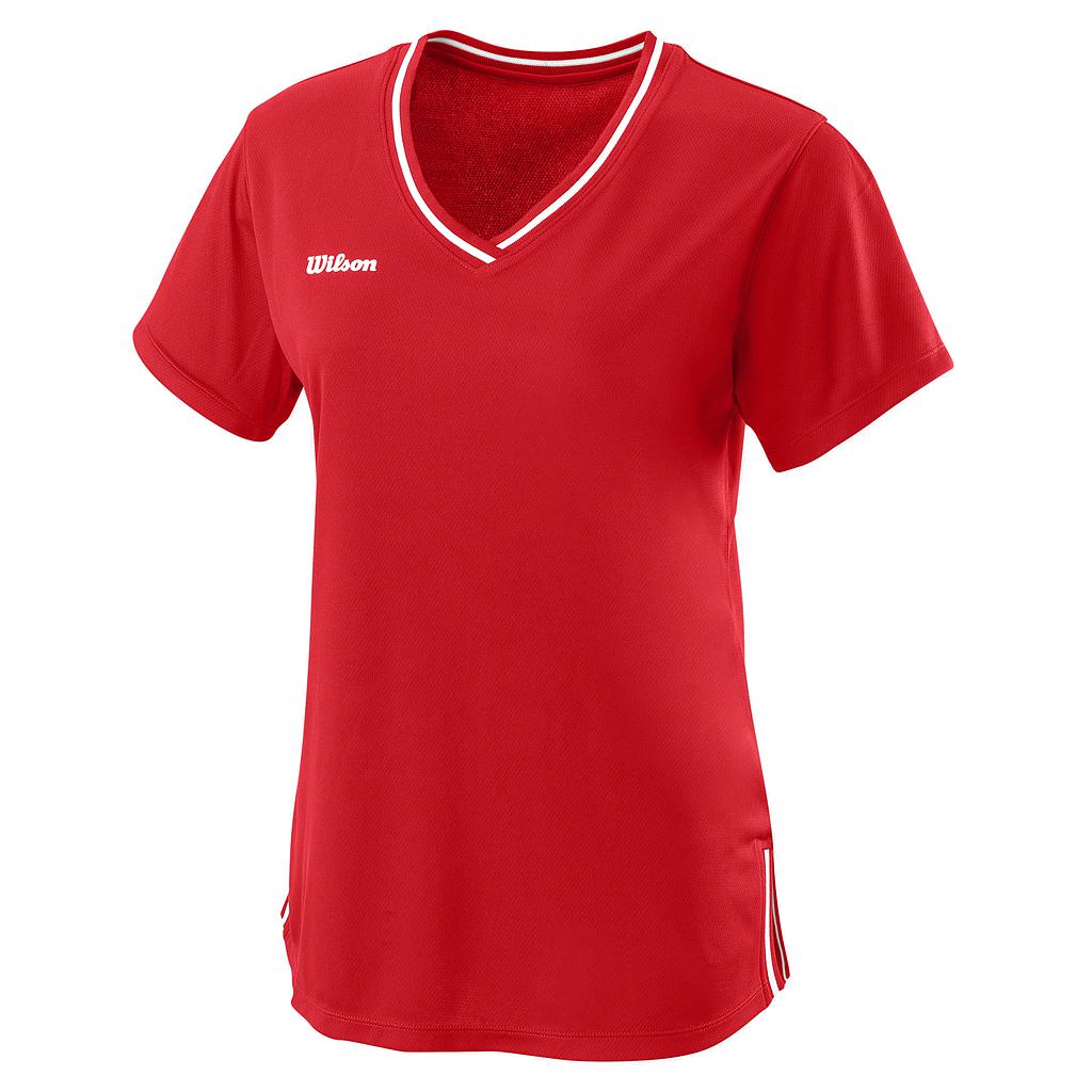 TEAM II V-NECK W TEAM RED