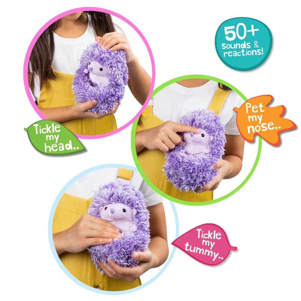 CURLIMALS 5''INTERACTIVE PLUSH - HIGGLE THE HEDGEHOG WITH OVER 50 SOUNDS