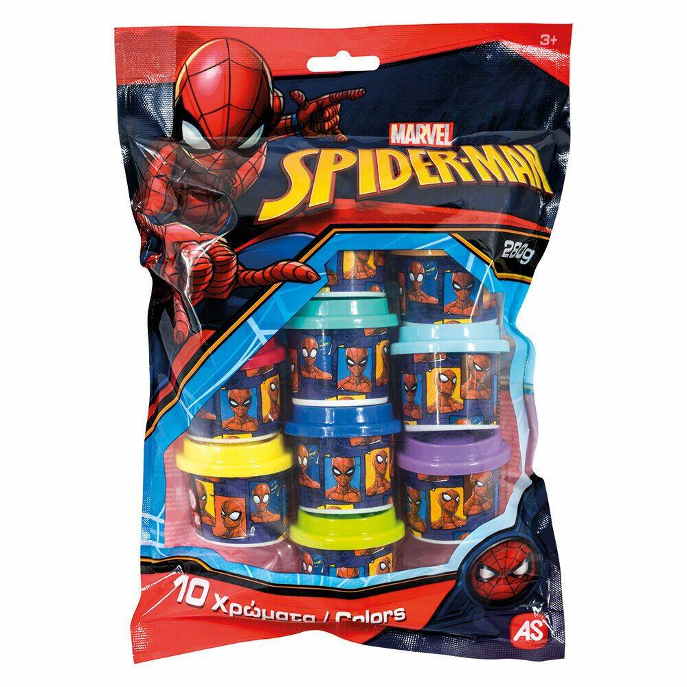 10 VAZAKIA PLASTELINA 1ΟΖ SE SAKOULAKI SPIDERMAN