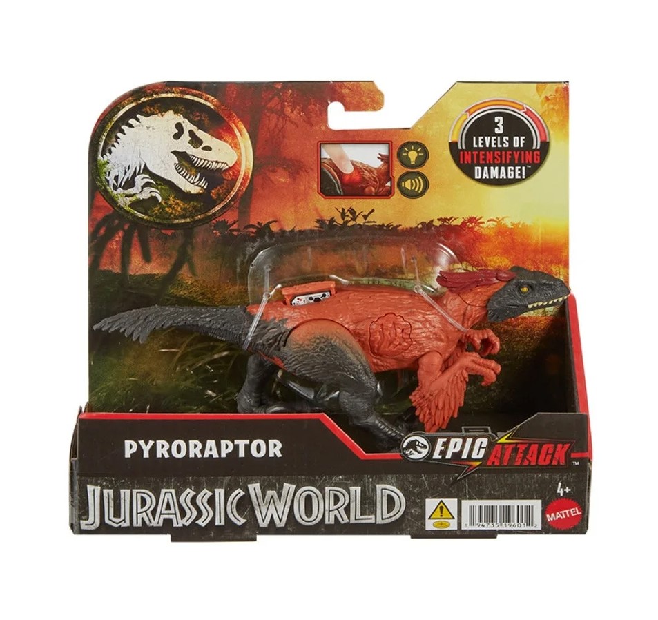 JURASSIC WORLD EPIC ATTACK PYRORAPTOR