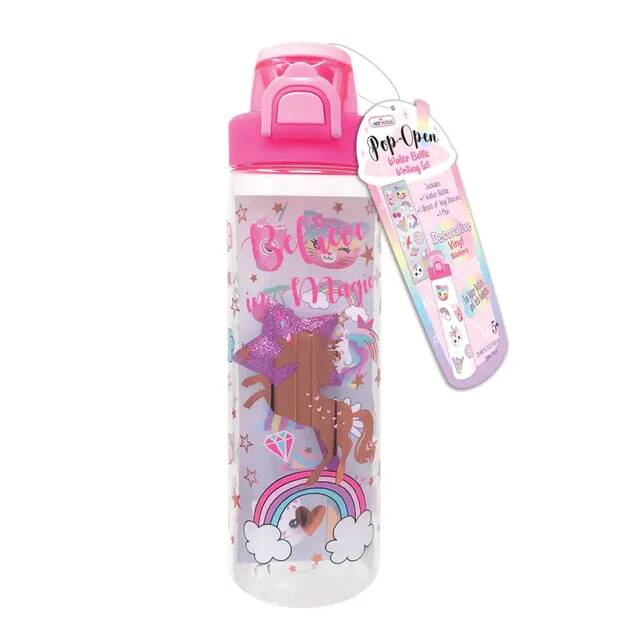 POP-OPEN WATER BOTTLE WRITING FUN