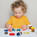 SINGLE DOUGH POT 4OZ WITH FOLDABLE CUTTER CARS