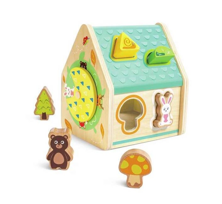 HAPE EARLY EXPLORER WOODEN CRITTER HOUSE SHAPE SORTER