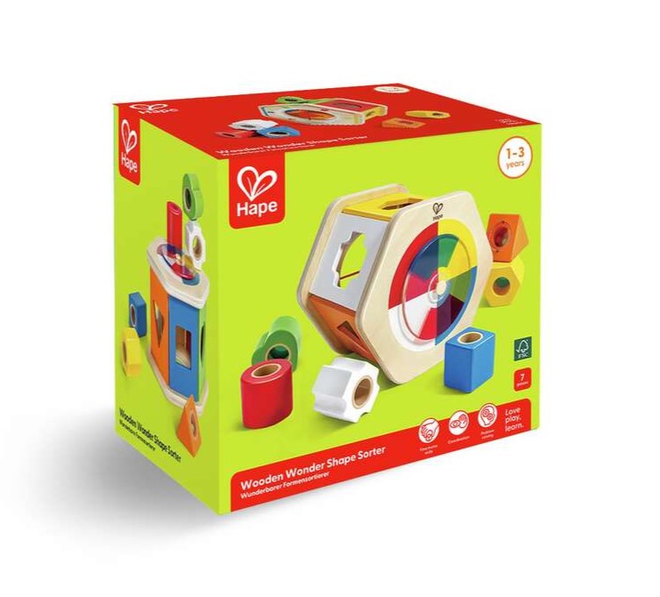 HAPE EARLY EXPLORER WOODEN WONDER SHAPE SORTER
