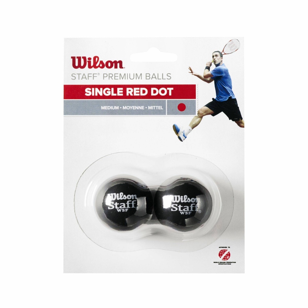 STAFF SQUASH 2 BALL RED DOT