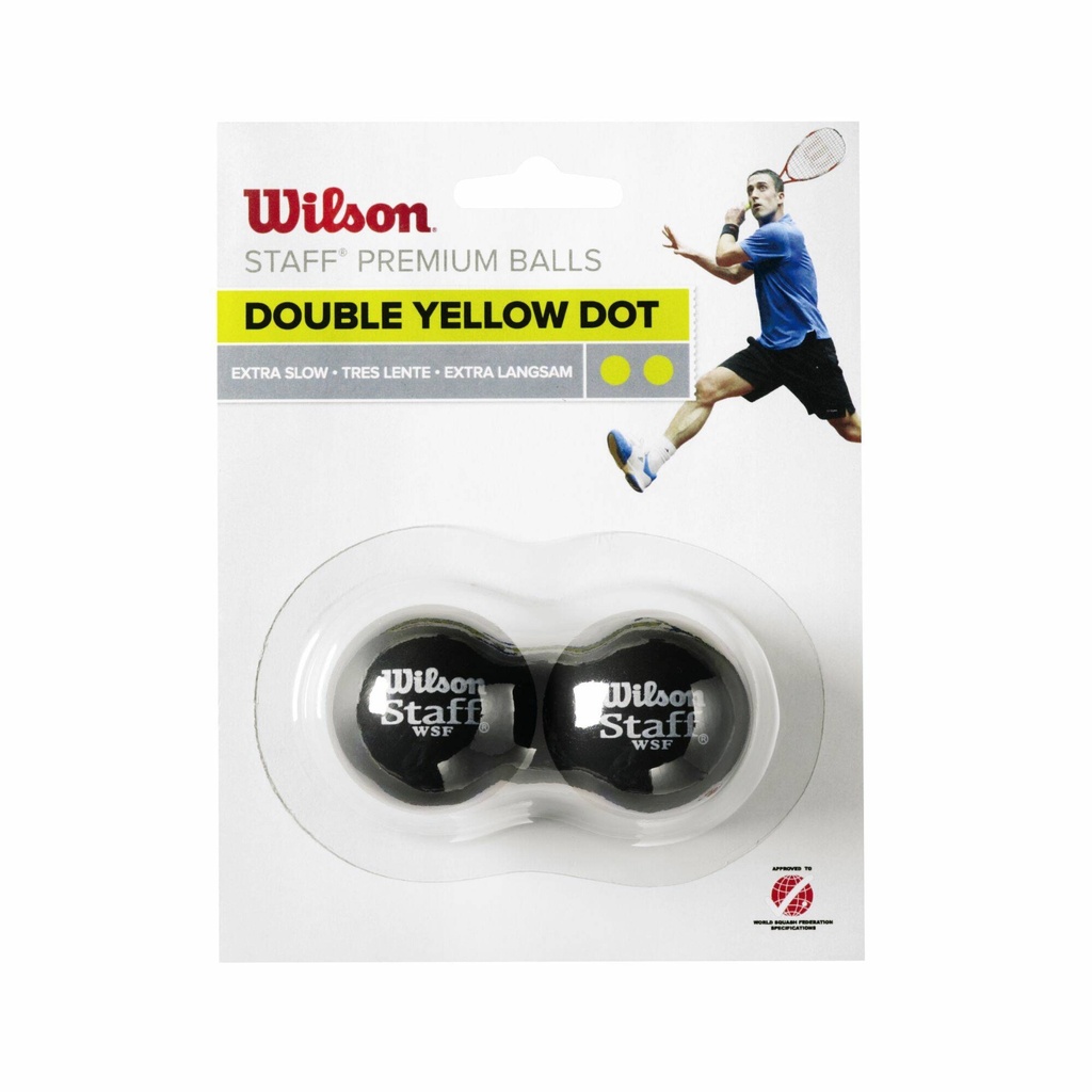 STAFF SQUASH 2 BALL DBL YE DOT