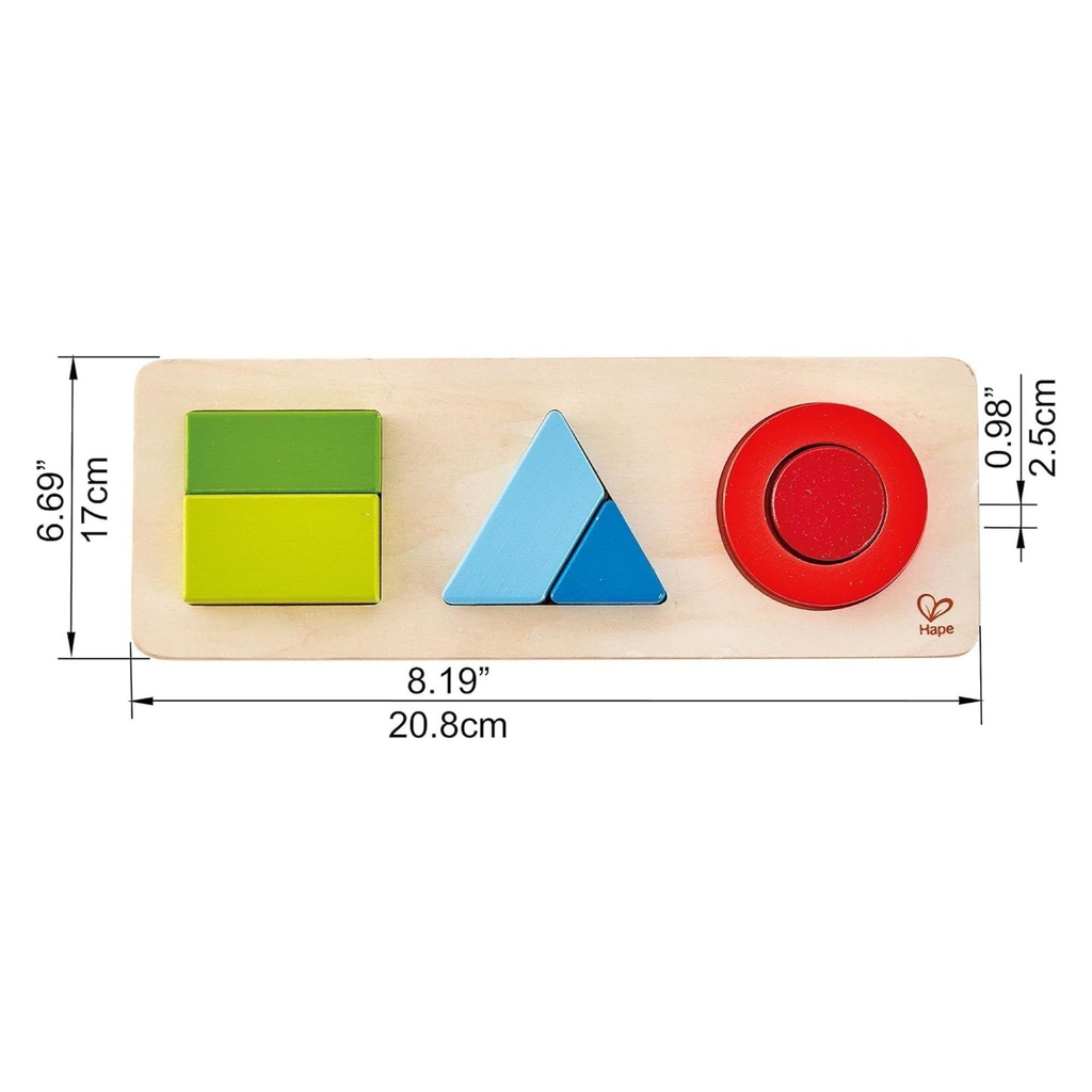 HAPE HAPPY PUZZLES WOODEN GEOMETRY SHAPES