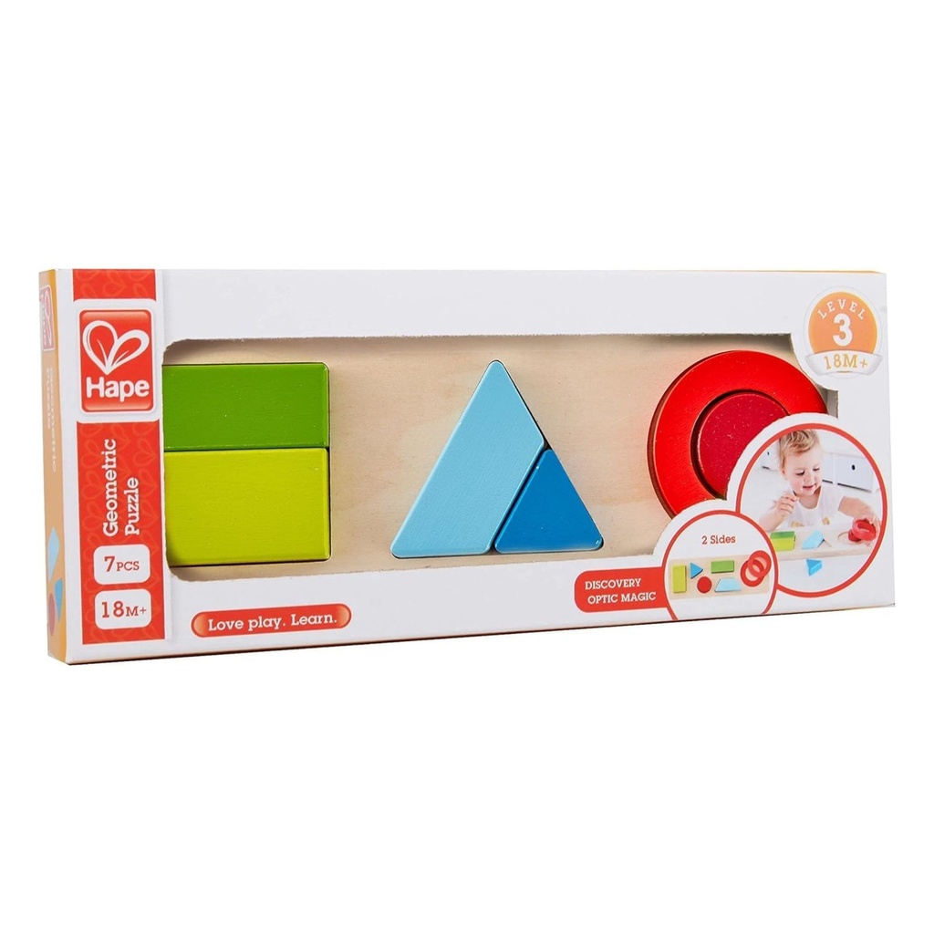 HAPE HAPPY PUZZLES WOODEN GEOMETRY SHAPES