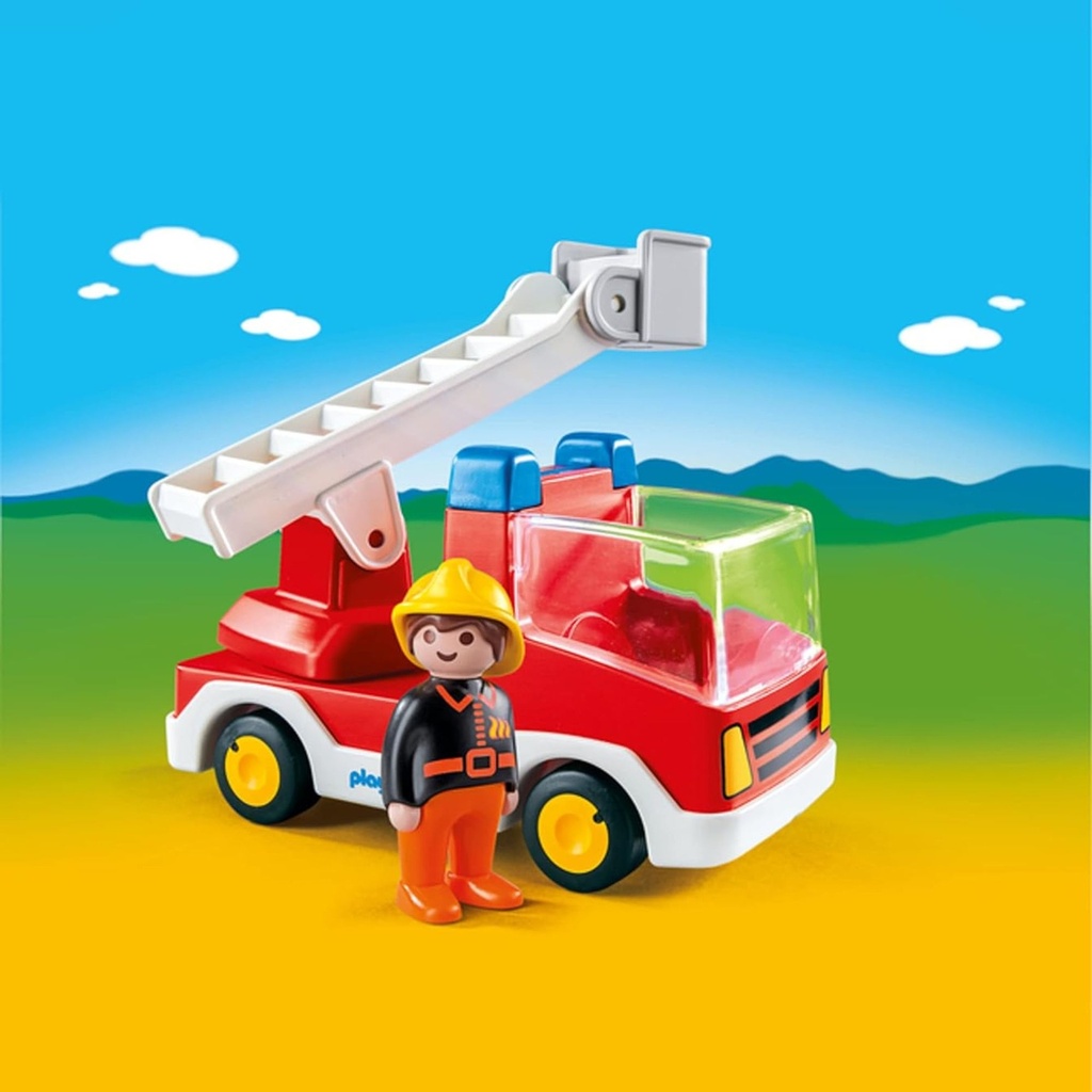 PLAYMOBIL 1.2.3 - LADDER UNIT FIRE TRUCK