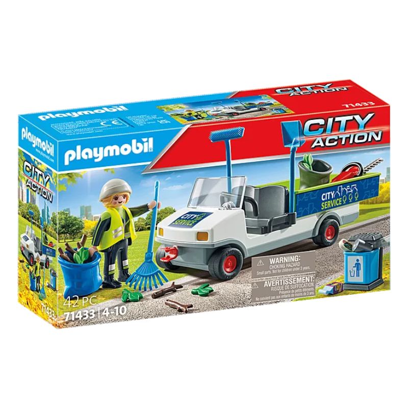 PLAYMOBIL CITY ACTION - STREET CLEANER WITH E-VEHICLE