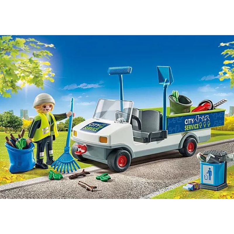PLAYMOBIL CITY ACTION - STREET CLEANER WITH E-VEHICLE