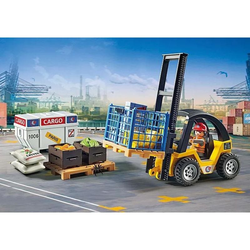 PLAYMOBIL CITY LIFE - FORKLIFT TRUCK WITH CARGO