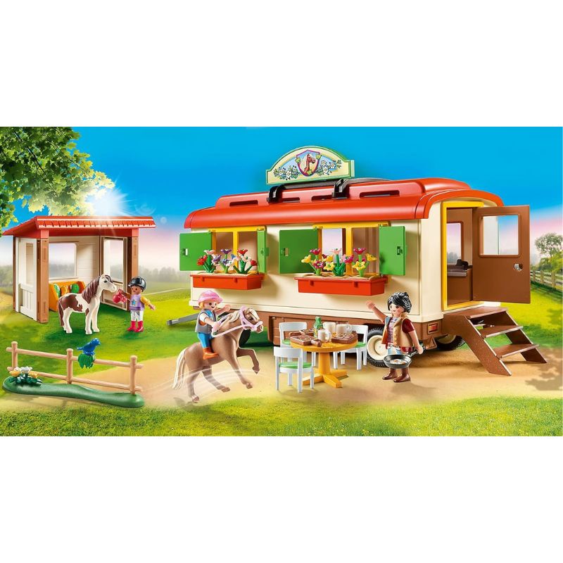 PLAYMOBIL COUNTRY - PONY SHELTER WITH MOBILE HOME