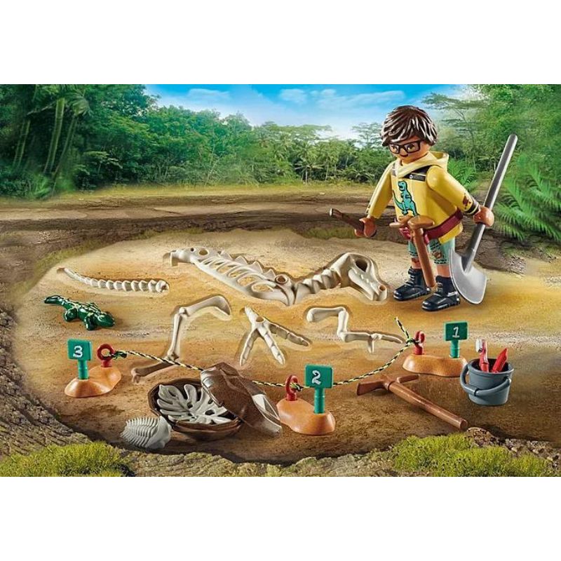 PLAYMOBIL DINOS - DIG WITH DINOSAUR SKELETON