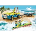 PLAYMOBIL FAMILY FUN - BEACH CAR WITH CANOE