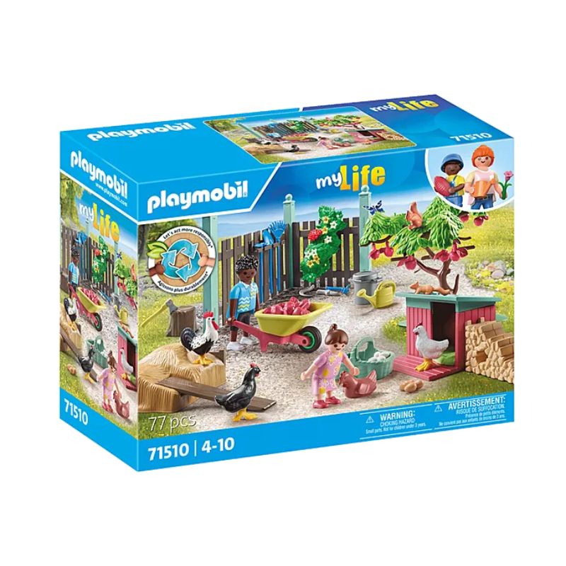 PLAYMOBIL MY LIFE - LITTLE CHICKEN FARM IN THE TINY HOUSE GARDEN