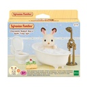 SYLVANIAN ES CHOCOLATE RABBIT BOY'S BATH TIME SET