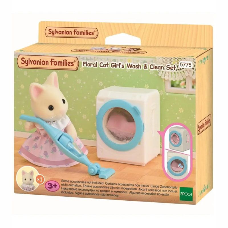 SYLVANIAN ES FLORAL CAT GIRLS WASH & CLEAN SET