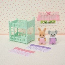 SYLVANIAN ES SUNNY RABBIT BABY'S BUND BED SET