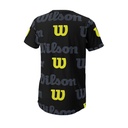 ALL OVER LOGO TECH TEE B BK
