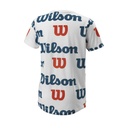 ALL OVER LOGO TECH TEE B WH