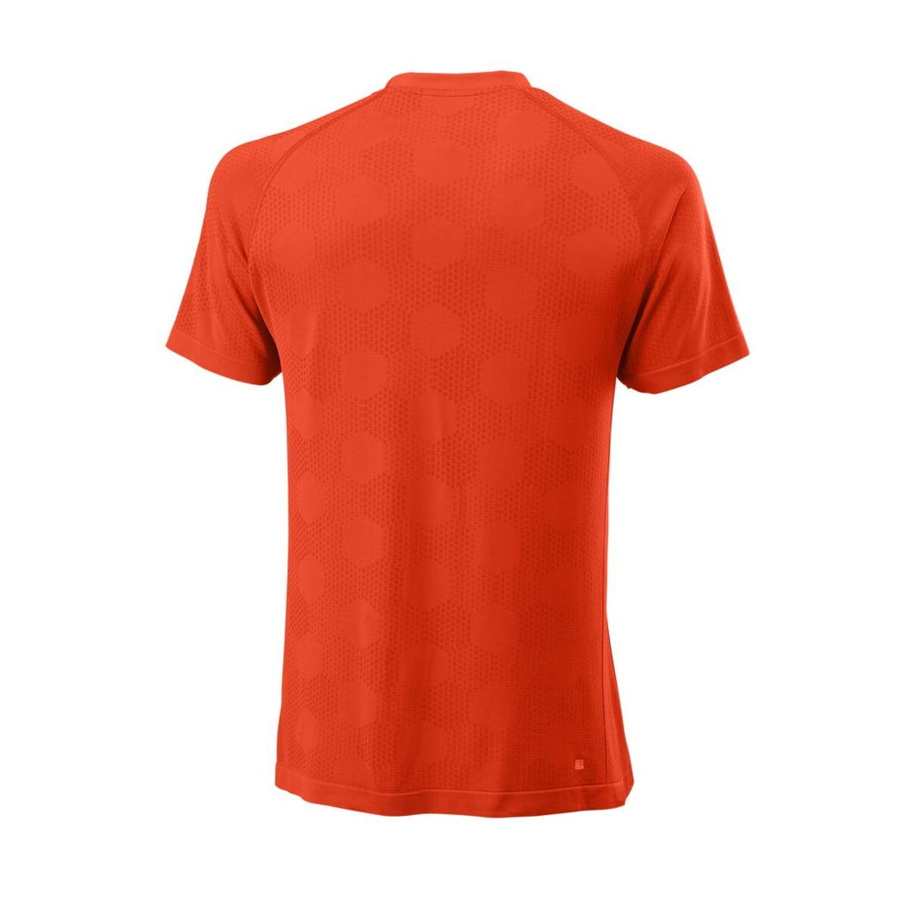 M POWER SEAMLESS HENLEY TANGERINE