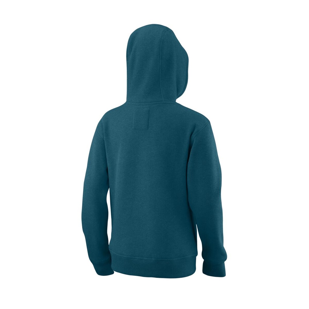 SCRIPT COTTON PO HOODY Y BLUE CORAL/F