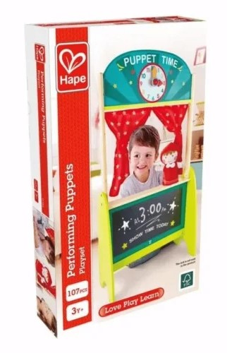 HAPE EARLY EXPLORER WOODEN PUPPET THEATER SET