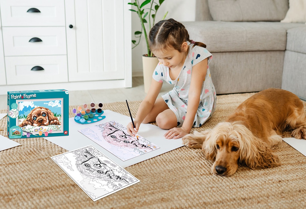PAINT & FRAME LOVING PUPPY