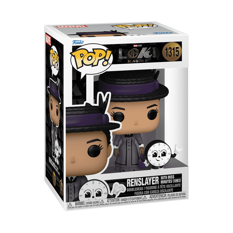 FUNKO POP! MARVEL: LOKI SEASON 2 - RENSLAYER WITH MISS MINUTES (1893) #1315 BOBBLE-HEAD VINYL FIGURE