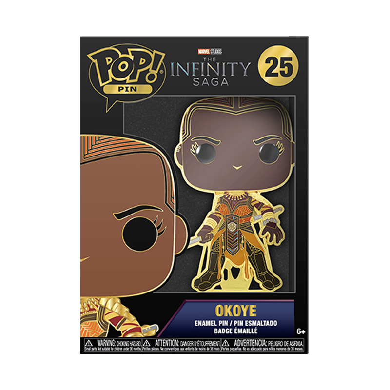 FUNKO POP! PIN: MARVEL THE INFINITY SAGA - OKOYE #25 LARGE ENAMEL PIN