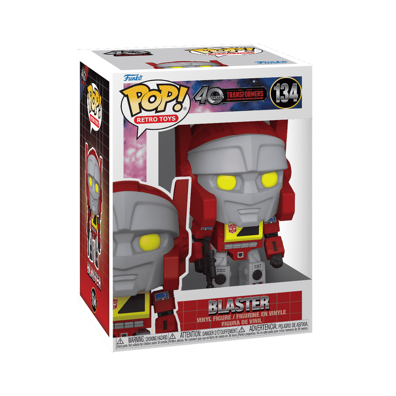 FUNKO POP! RETRO TOYS: TRANSFORMERS 40 YEARS - BLASTER #134 VINYL FIGURE