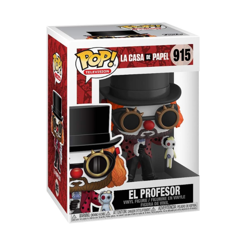 FUNKO POP! TELEVISION: LA CASA DE PAPEL - EL PROFESOR (CLOWN) #915 VINYL FIGURE