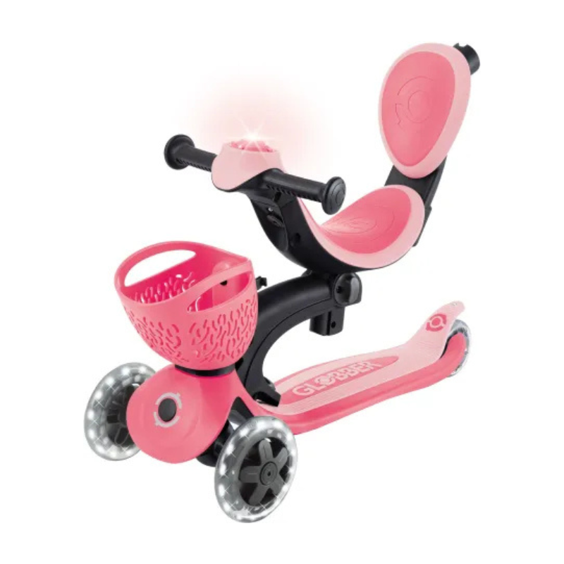 GLOBBER SCOOTER GO.UP BABY LIGHTS 360 CORAL PINK