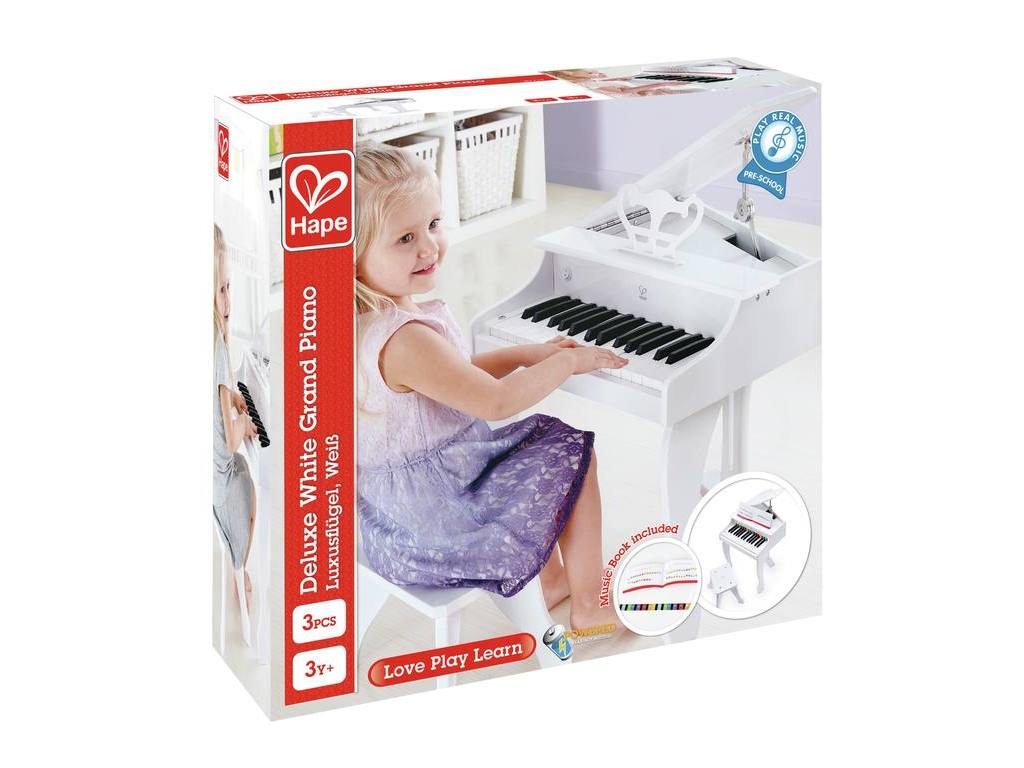HAPE EARLY MELODIES ΞΥΛ.ΠΙΑΝΟ 30 ΚΛΕΙΔΙΑ DELUXE-WHITE