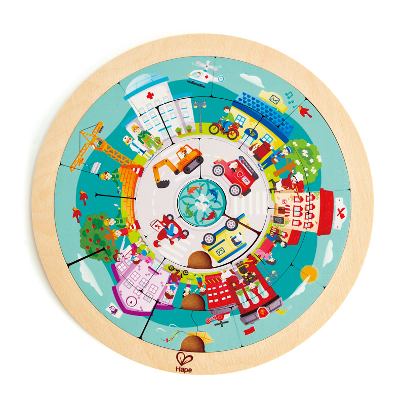 HAPE HAPPY PUZZLES ΞΥΛ.ΠΑΖΛ JOBS ROUNDABOUT PUZZLE