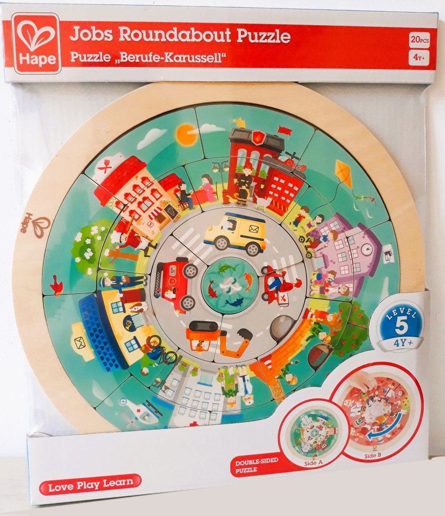 HAPE HAPPY PUZZLES ΞΥΛ.ΠΑΖΛ JOBS ROUNDABOUT PUZZLE