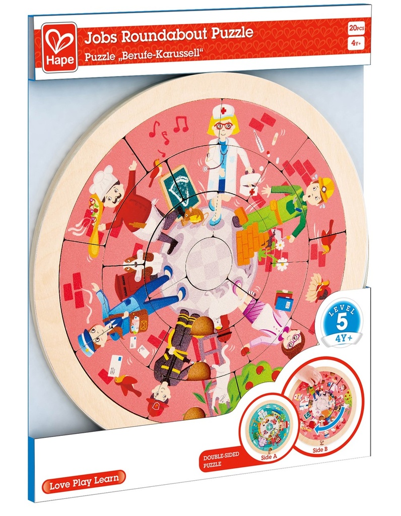 HAPE HAPPY PUZZLES ΞΥΛ.ΠΑΖΛ JOBS ROUNDABOUT PUZZLE