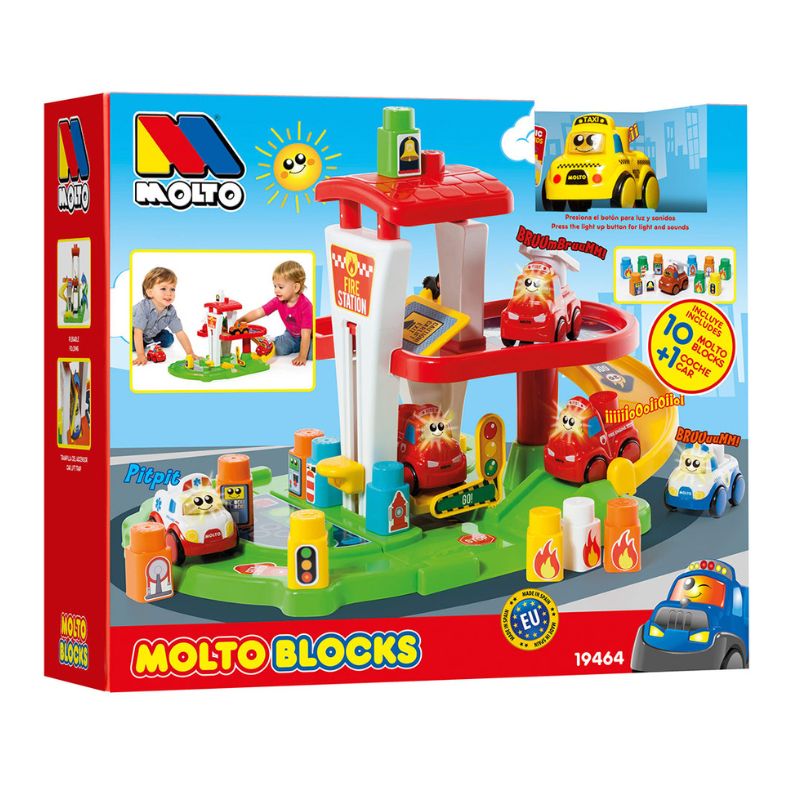 MOLTO FIRE STATION + 10 BLOCKS + 1 CAR